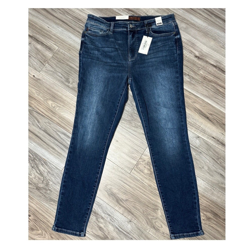 Judy Blue Thermal Skinny Jeans Dark Wash Mid Rise Womens 15/32 NWT
